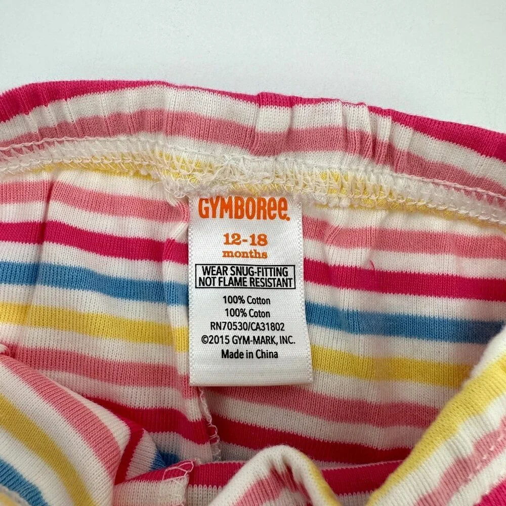 Gymboree Pajamas Set with Pants Pink Hoppy Bunny Easter 12-18 months Girl's